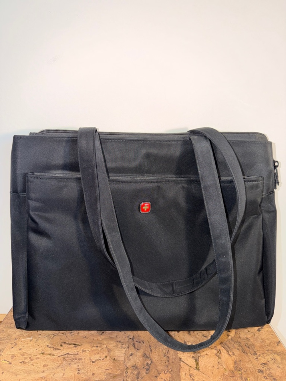 Wenger Black Laptop Tote with Red Emblem